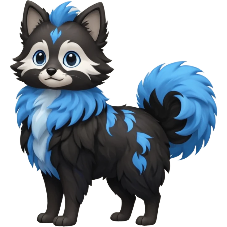 Purloin-Border Collei-Rocruff-Fakémon-hybrid-creature (full body)  emoji