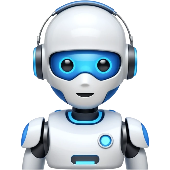 I want an AI chat bot image which represents as chat bot agent. emoji