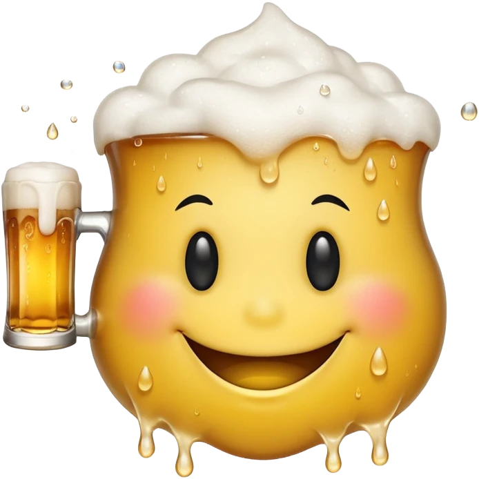 smiley drinking beer emoji