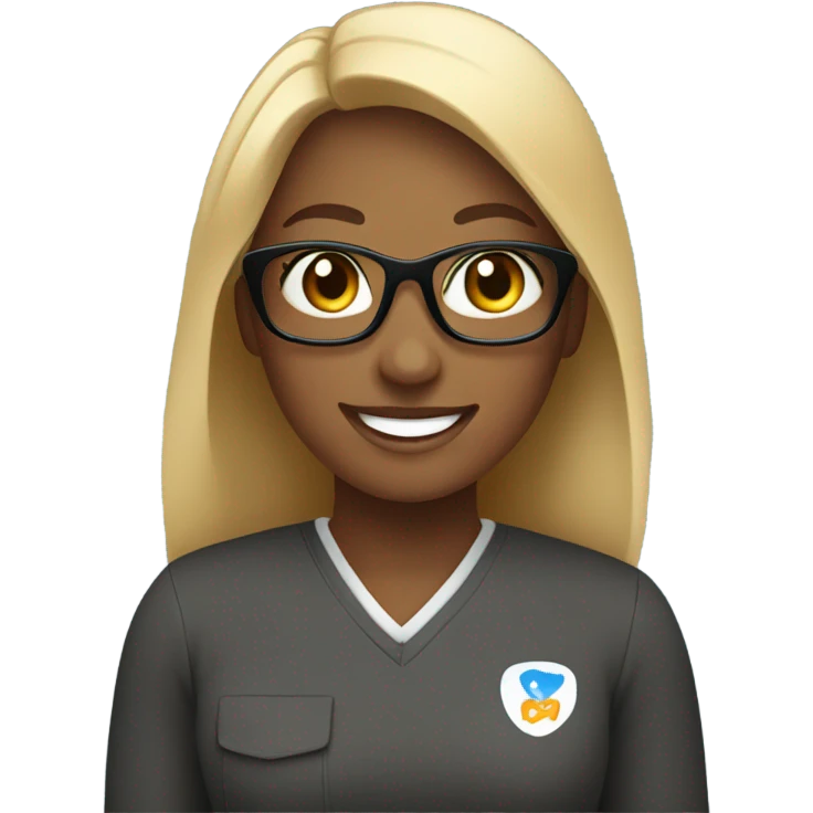 female black volunteering emoji