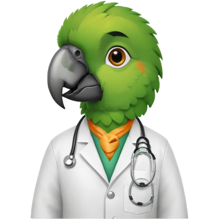 Parrot doctor emoji