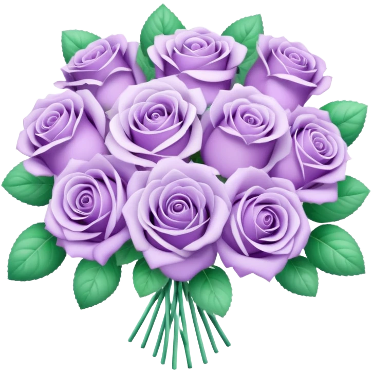 Light purple mint rose bouquet with beautiful finish emoji