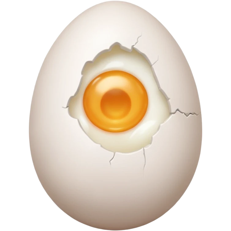 A very white egg with human features emoji