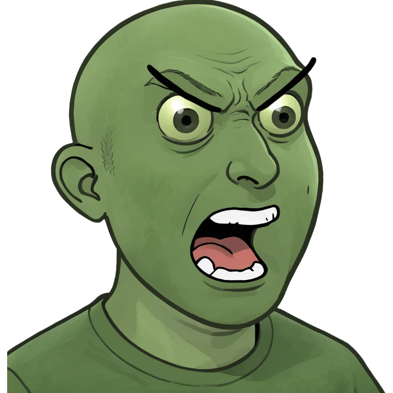 Balding guy in a panic emoji