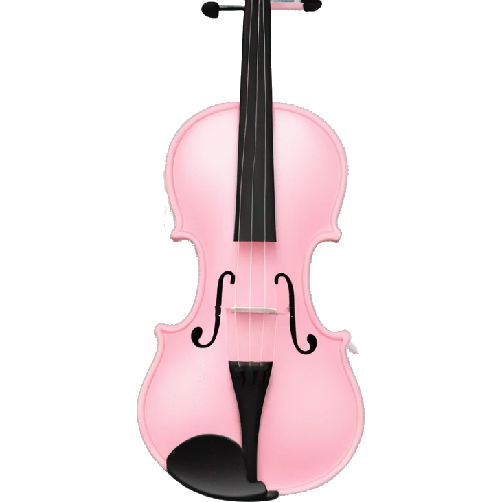 soft pastel pink violin with peonies and glitter emoji