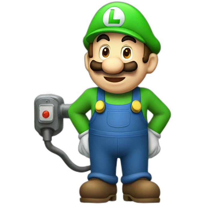 Luigi passing gas emoji