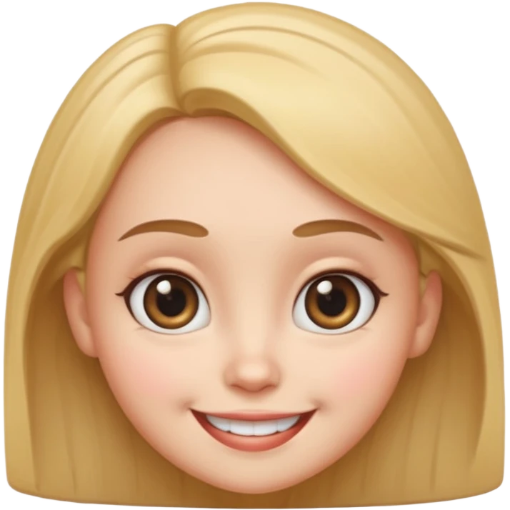 very big head and small body female cartoon emoji
