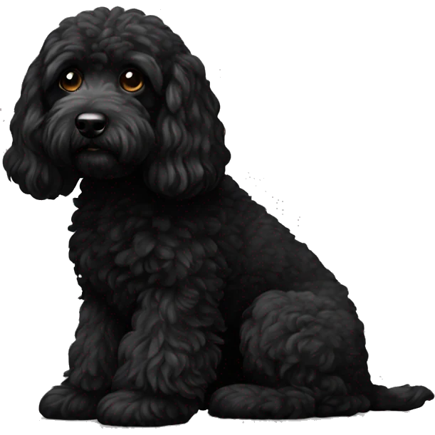 Black spoodle emoji