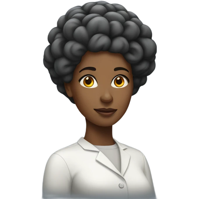 black woman with brain-power emoji