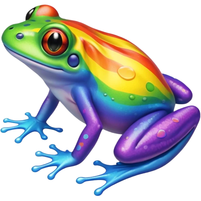 Grenouille arc-en-ciel emoji