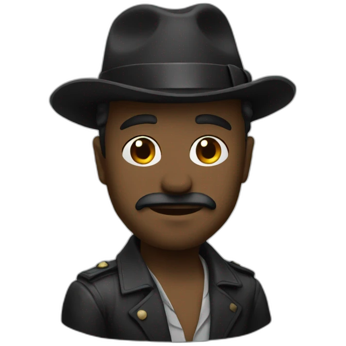 Rigoler noir emoji