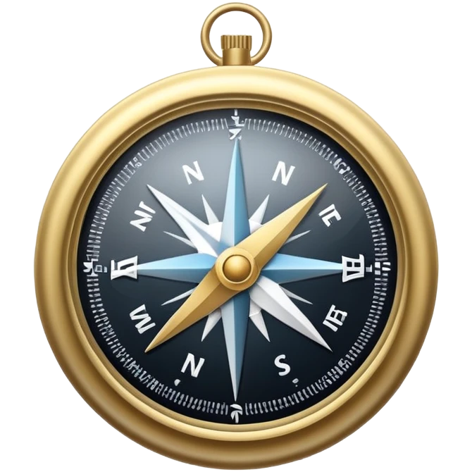 compass with white ribbon emoji