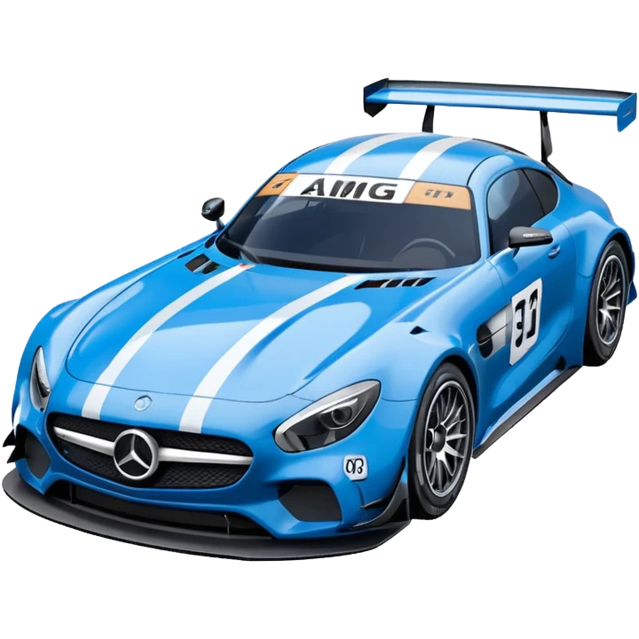 blue mercedes amg gt3 emoji