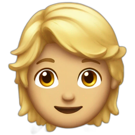 Angel male tanned halo cheeky smile emoji