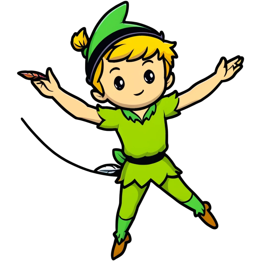 peter pan with tinkerbell emoji