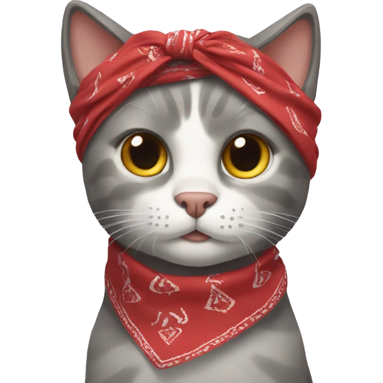 cat with bandana emoji