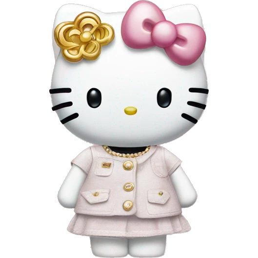 Hello Kitty wears in Chanel emoji