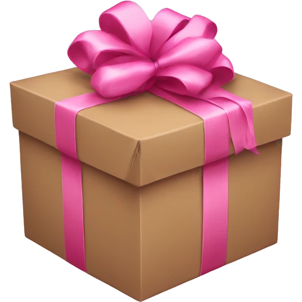 Package with pink bow emoji