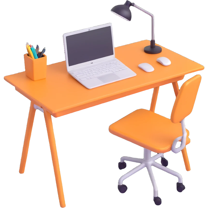 briefcase and coffee mug on a desk emoji