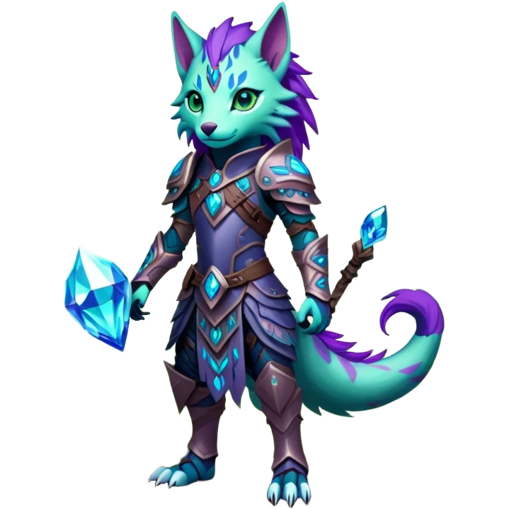 Modern Realistic Rare Fantasy Vernid-Trico-species by LiLaiRa full body emoji
