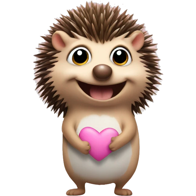 silly love hedgehog emoji
