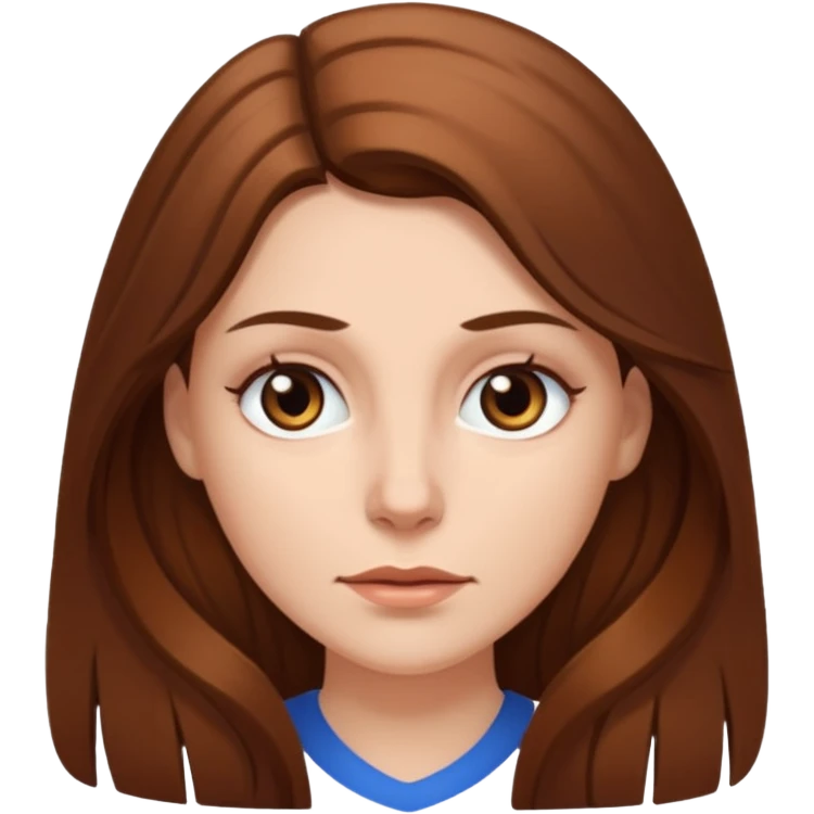 WHITE WOMAN LONG BROWN HAIR emoji