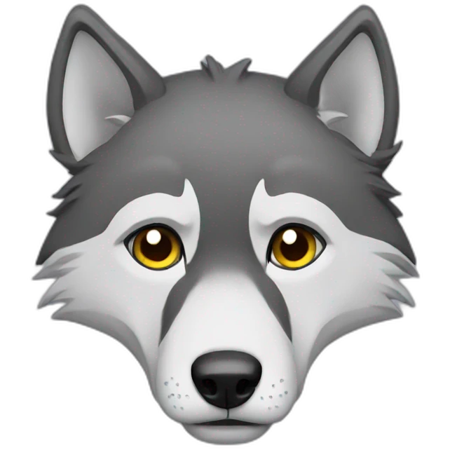 sad wolf emoji