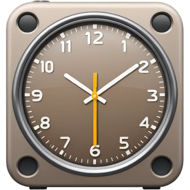mac os icon clock braun emoji
