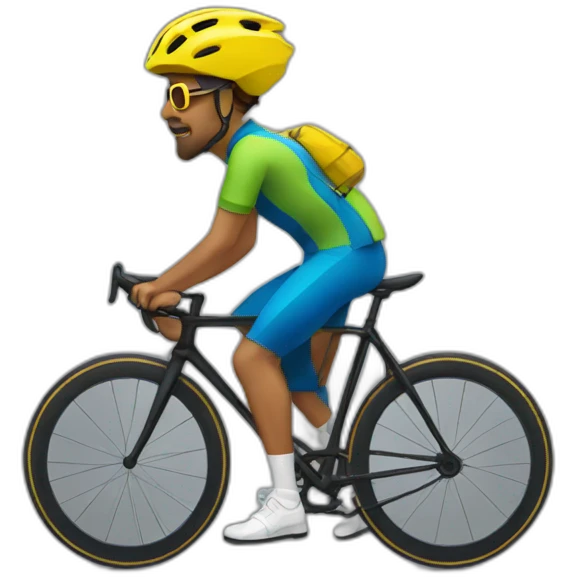 Fixed gear cyclist emoji