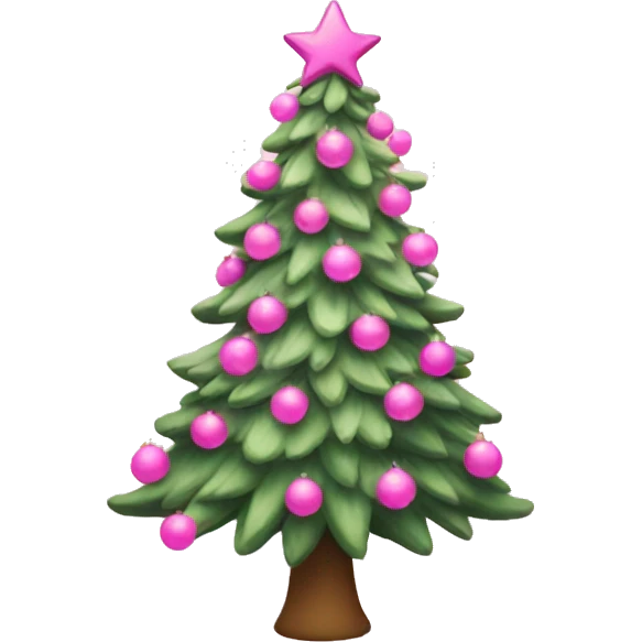 pink christmas tree emoji