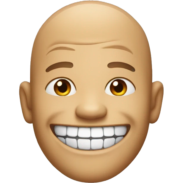 Man with huge teeth smile emoji
