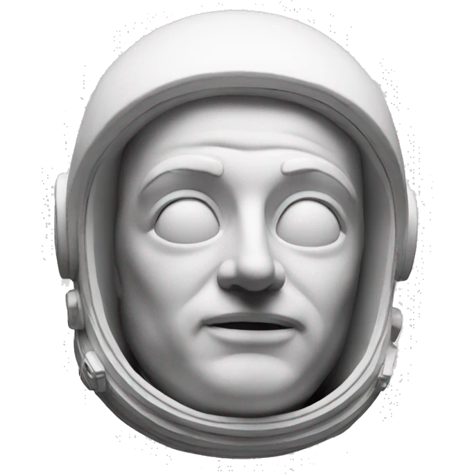 Greek statue of an astronaut emoji