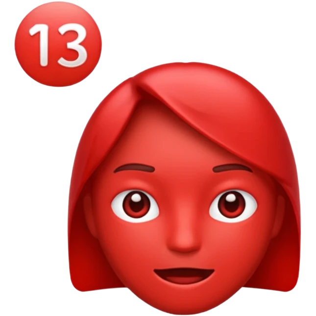 i want an emoji of the characters "13%" with a red hue emoji