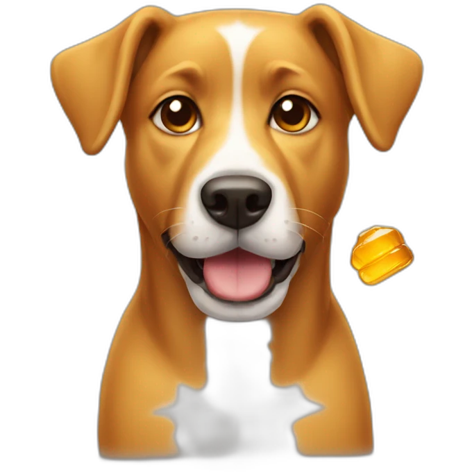 dog with honey emoji