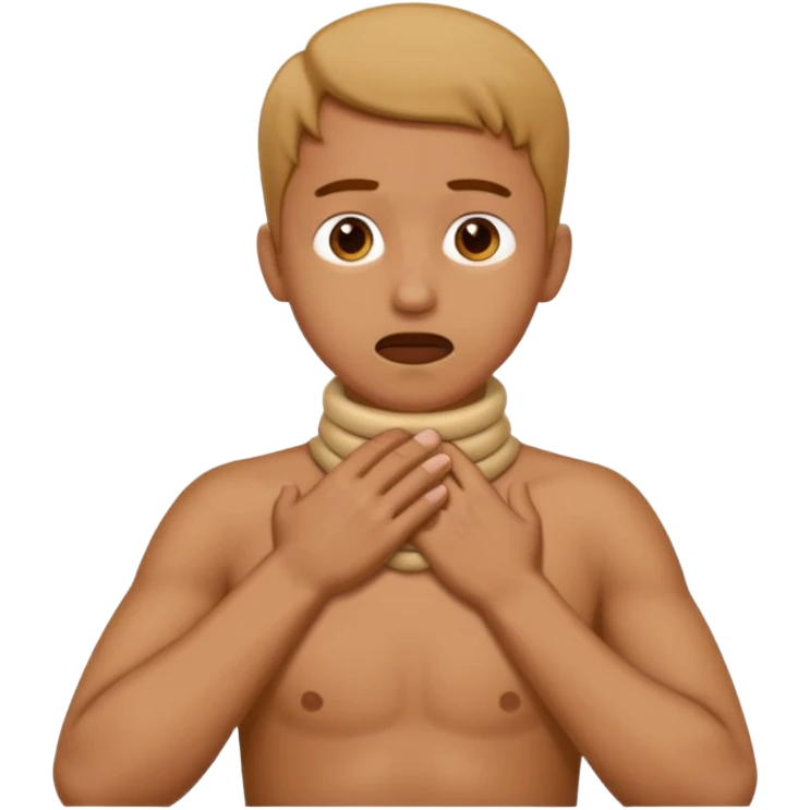  person with hands on his neck like chocking  emoji