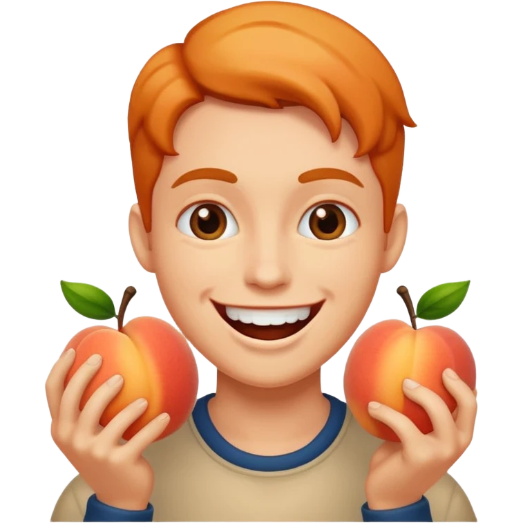 eating peach emoji emoji
