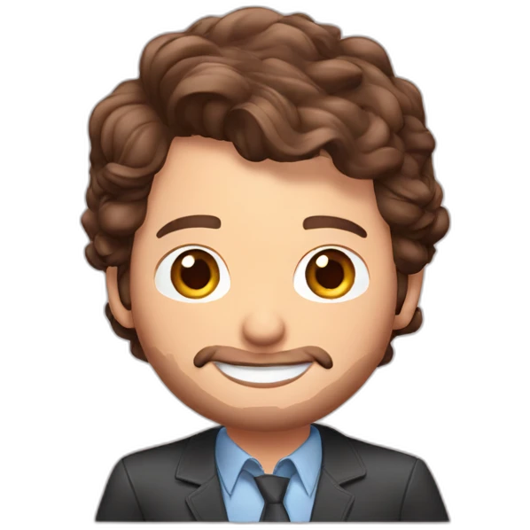 Chris Pratt brunette cartoon emoji