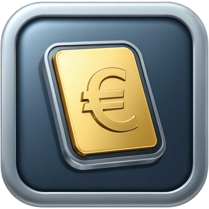 Electronic chip euro sign  emoji