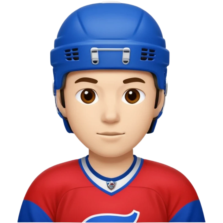 ice hockey player (#00A3E0) and red (#F9423A) emoji