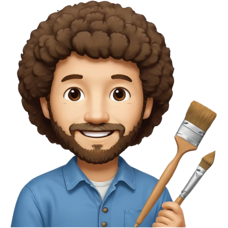 Bob ross qui peint emoji