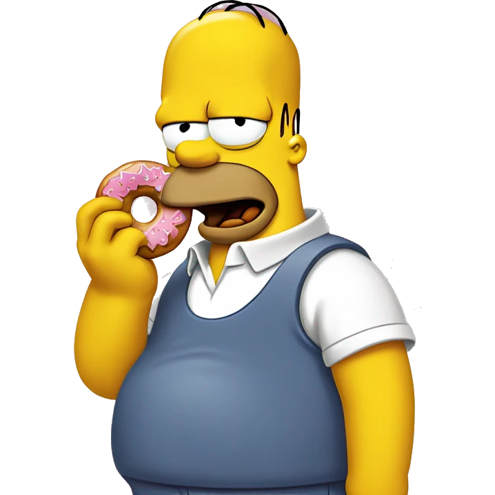 homer simpson eating donut emoji