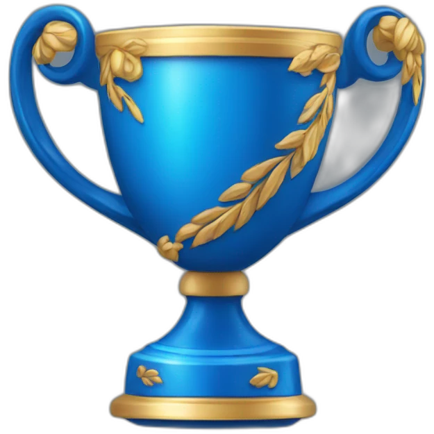 blue victory cup emoji