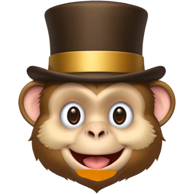 Monkey with top hate emoji