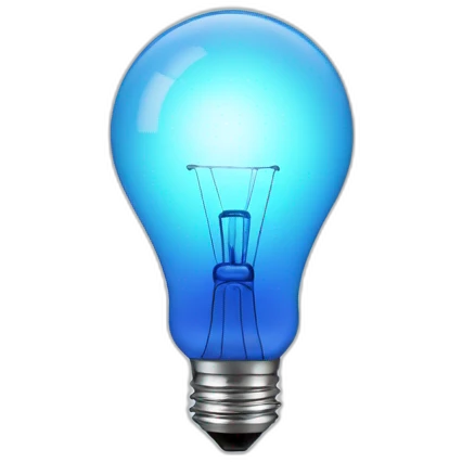 blue light bulb emoji