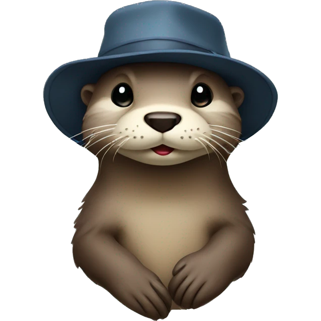 otter wearing a hat emoji