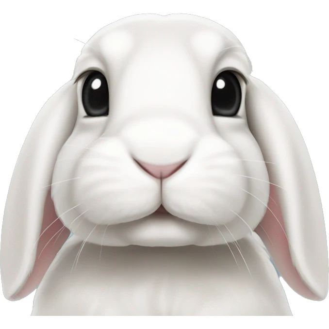 lop bunny with black around eyes emoji