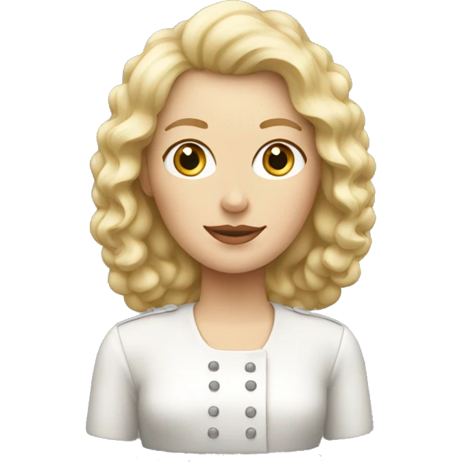 Blonde Frau mit weißen Pudel emoji