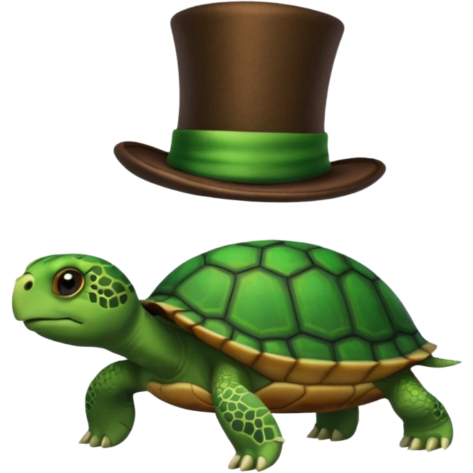 turtle with a top hat emoji