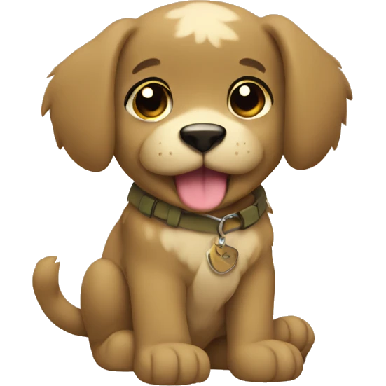 Khaki color cute paws emoji
