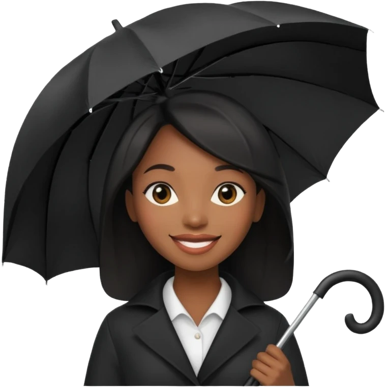 HOLDİNG UMBRELLA BLACK WOMAN emoji